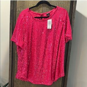 Torrid Sequin Pink Women's Top